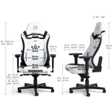 Игровое компьютерное кресло Noblechairs Hero ST Stormtrooper Edition (NBL-HRO-ST-STE) белый