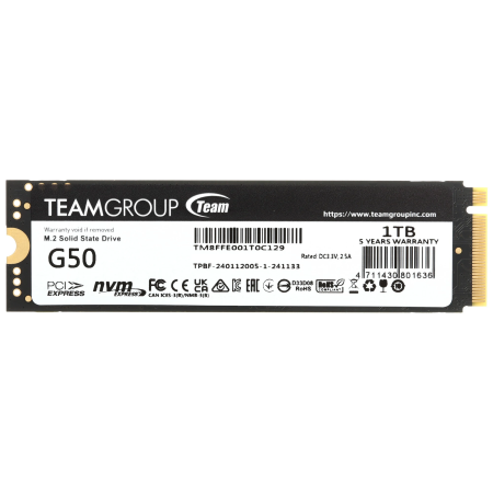 1 ТБ SSD диск TeamGroup G50 (TM8FFE001T0C129) черный