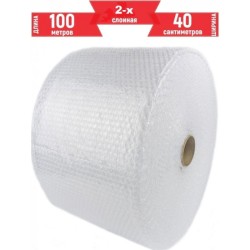 Воздушно-пузырьковая плёнка 40 см x 100 м прозрачный