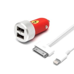 Автомобильное зарядное устройство CG Mobile Scuderia Ferrari (FERUCC2UAPRE) красный