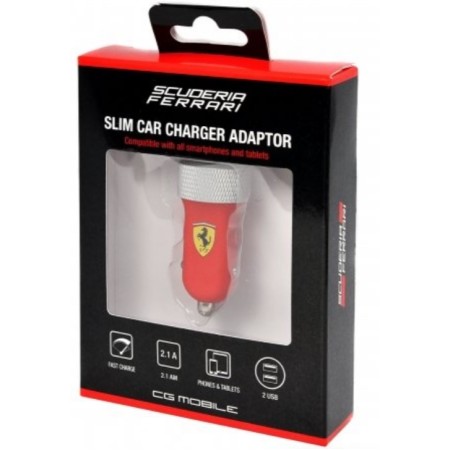 Автомобильное зарядное устройство CG Mobile Scuderia Ferrari (FERUCCAD2URE) красный