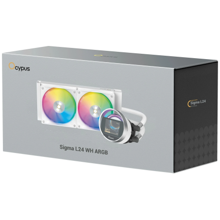 Система водяного охлаждения Ocypus Sigma L24 ARGB (Sigma-L24-WH2AAWWN00X-GL) белый