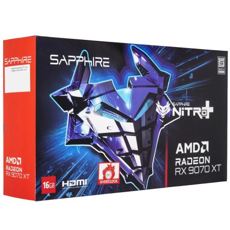 Видеокарта Sapphire AMD Radeon RX 9070 XT NITRO+ OC (11348-01-20G) 16 Гб золотистый