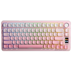 Клавиатура беспроводная + проводная AULA S75 PRO розовый