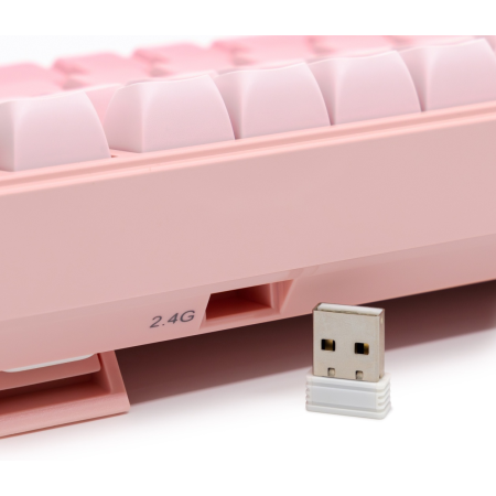 Клавиатура беспроводная + проводная AULA S75 PRO розовый