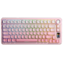 Клавиатура беспроводная + проводная AULA S75 PRO розовый