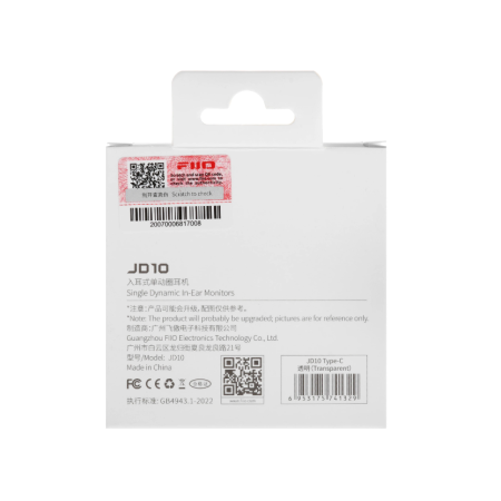 Наушники FiiO JD10 Type-C (JD10/TRANSPARENT) прозрачный