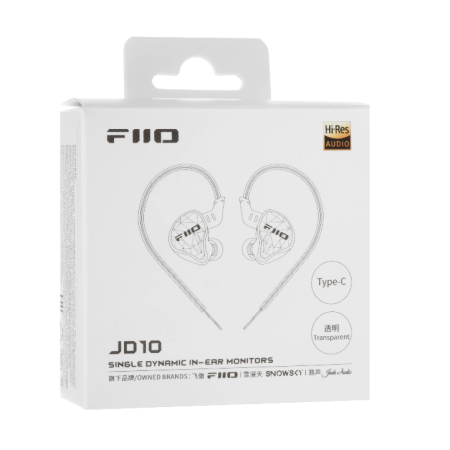 Наушники FiiO JD10 Type-C (JD10/TRANSPARENT) прозрачный