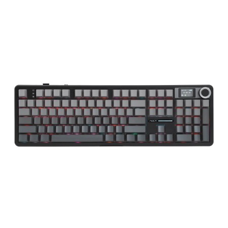 Клавиатура беспроводная + проводная AULA F108 Pro серый