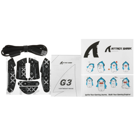 Мышь беспроводная + проводная Attack Shark G3 (G3 Black) черный
