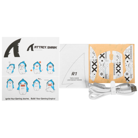 Мышь беспроводная + проводная Attack Shark R1 (R1 White) белый