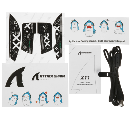 Мышь беспроводная + проводная Attack Shark X11 (X11 Black) черный