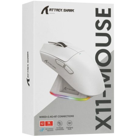 Мышь беспроводная + проводная Attack Shark X11 (X11 Black) черный
