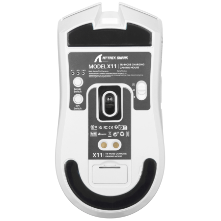 Мышь беспроводная + проводная Attack Shark X11 (X11 White) белый