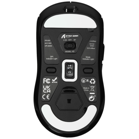 Мышь беспроводная + проводная Attack Shark X3 (X3 Black) черный