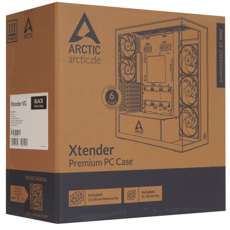 Корпус Arctic Xtender VG Mirror Black (ACPCC00019A) черный