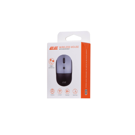 Мышь беспроводная 2E MF218 Silent WL BT (2E-MF218WBG) черно-серый