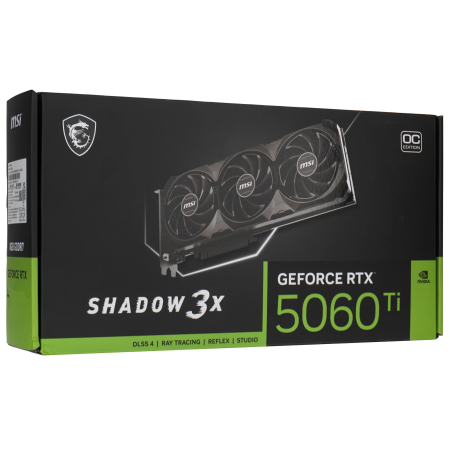 Видеокарта MSI GeForce RTX 5060 Ti SHADOW 3X OC CLASSIC (RTX 5060 Ti 8G SHADOW 3X OC CLASSIC) 8 Гб черный