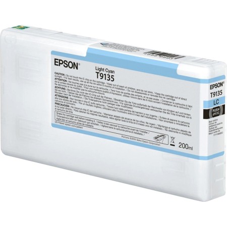 Картридж струйный Epson T9135 (C13T913500) светло-голубой (с чипом)