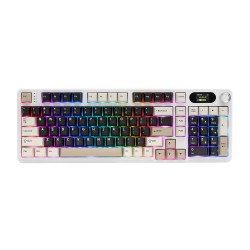 Клавиатура беспроводная + проводная Attack Shark X98Pro белый/бежевый/коричневый/черный