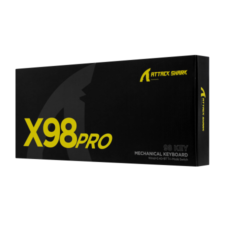 Клавиатура беспроводная + проводная Attack Shark X98Pro белый/бежевый/коричневый/черный