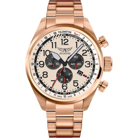 Чаcы наручные AVIATOR AIRACOBRA P45 CHRONO (V.2.25.2.173.5) золотистый