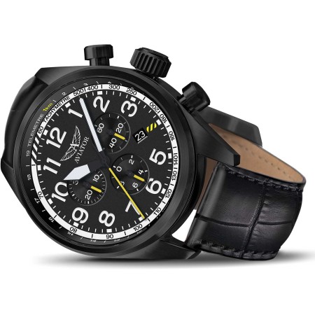 Чаcы наручные AVIATOR AIRACOBRA P45 CHRONO (V.2.25.5.169.4) черный