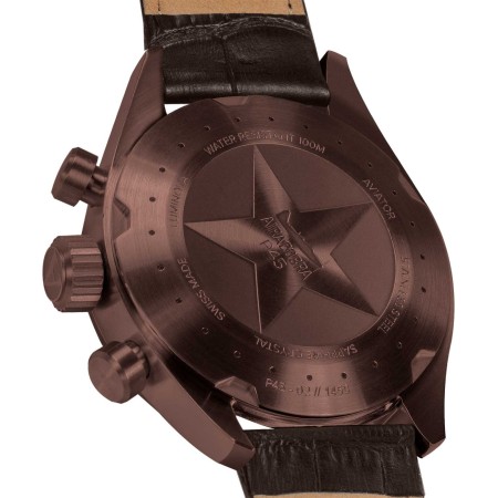 Чаcы наручные AVIATOR AIRACOBRA P45 CHRONO (V.2.25.8.172.4) коричневый