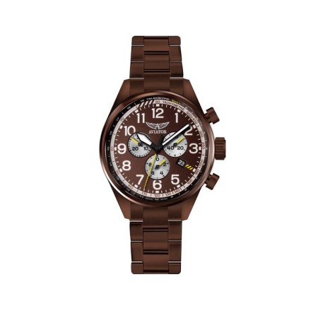 Чаcы наручные AVIATOR AIRACOBRA P45 CHRONO (V.2.25.8.172.5) коричневый