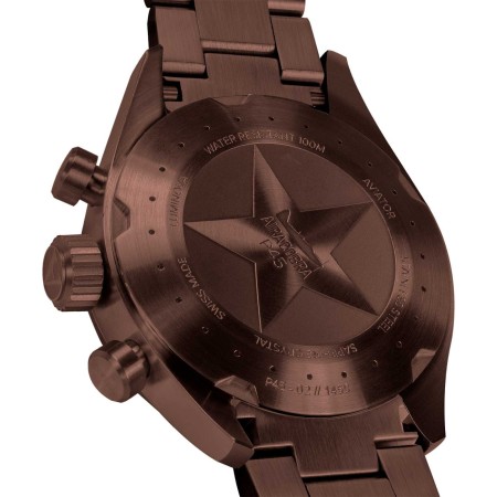 Чаcы наручные AVIATOR AIRACOBRA P45 CHRONO (V.2.25.8.172.5) коричневый