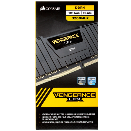 Оперативная память Corsair Vengeance LPX (CMK16GX4M1E3200C16) 16 ГБ черный