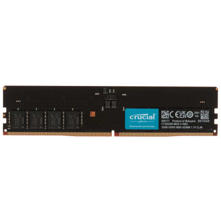 Оперативная память Crucial CT32G56C46U5 32 ГБ черный