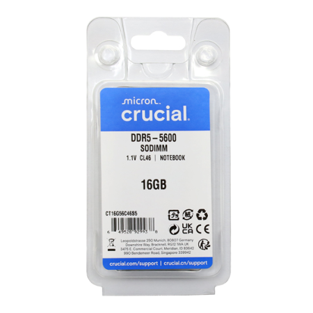 Оперативная память Crucial (CT16G56C46S5) 16 ГБ черный
