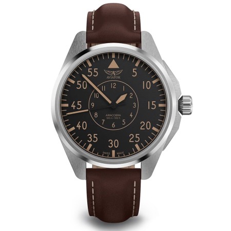Чаcы наручные AVIATOR AIRACOBRA 43 HERITAGE (V.3.39.0.341.0) серебристый