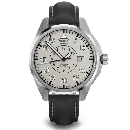 Чаcы наручные AVIATOR AIRACOBRA 43 HERITAGE (V.3.39.0.342.4) серебристый