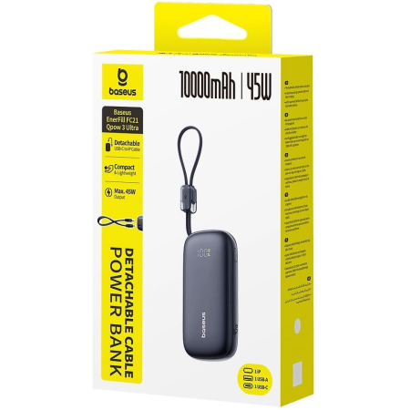 Портативный аккумулятор Baseus EnerFill FC21 Qpow 3 Ultra PPFLS-1045 (E0027Q00) черный