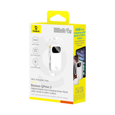 Портативный аккумулятор Baseus EnerFill FC31 Qpow 3 PPQD3-1040 (P10082102213-00) белый