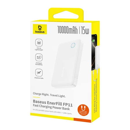 Портативный аккумулятор Baseus EnerFill FP11 PPAP-1015-2 (P1008210C213-00) белый