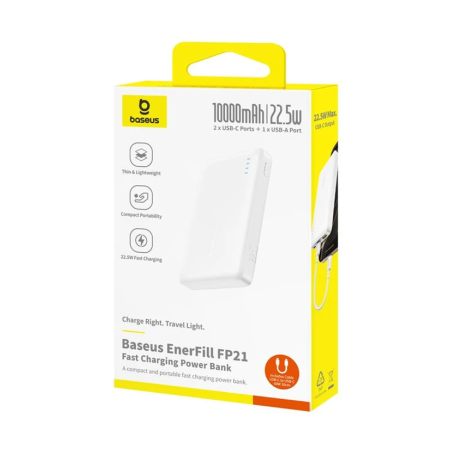 Портативный аккумулятор Baseus EnerFill FP21 PPAP-1022-2 (P1008210D213-00) белый
