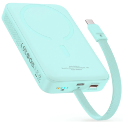 Портативный аккумулятор Baseus Magnetic Mini Wireless PPCXM10T (P1002210B333-00) мятно-зеленый