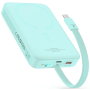 Портативный аккумулятор Baseus Magnetic Mini Wireless PPCXM10T (P1002210B333-00) мятно-зеленый