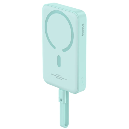 Портативный аккумулятор Baseus Magnetic Mini Wireless PPCXM10T (P1002210B333-00) мятно-зеленый