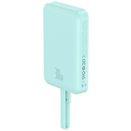 Портативный аккумулятор Baseus Magnetic Mini Wireless PPCXM10T (P1002210B333-00) мятно-зеленый