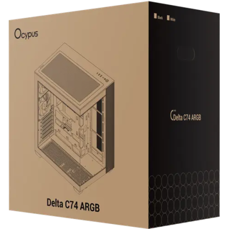 Корпус Ocypus Delta C74 ARGB (Delta-C74-BKD200XX-GL) черный