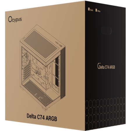 Корпус Ocypus Delta C74 ARGB (Delta-C74-WHD200XX-GL) белый