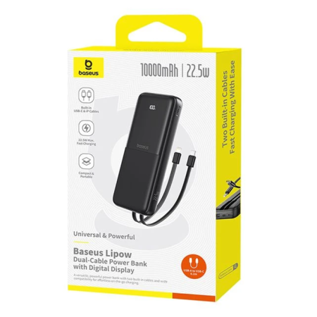 Портативный аккумулятор Baseus Lipow Digital Display PPJP311 (P10079101123-00) черный