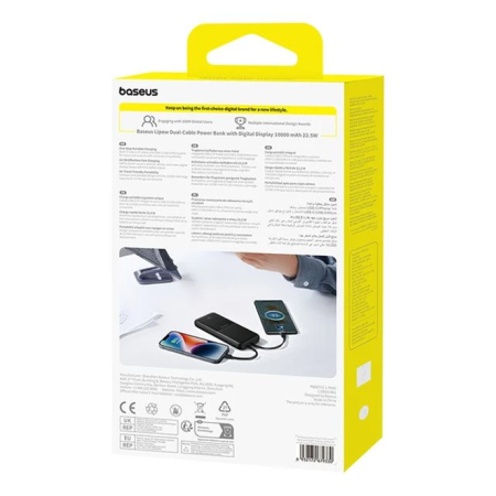 Портативный аккумулятор Baseus Lipow Digital Display PPJP311 (P10079101123-00) черный