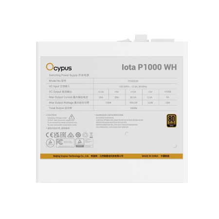Блок питания Ocypus Iota P1000 (Iota-P1000-G1FFWH025X-EU) белый