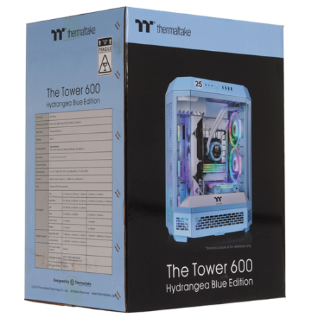Корпус Thermaltake The Tower 600 Hydrangea Blue (CA-1Z1-00MFWN-00) голубой