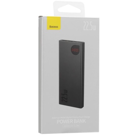 Портативный аккумулятор Baseus Adaman Metal Digital Display (PPAD070001) черный